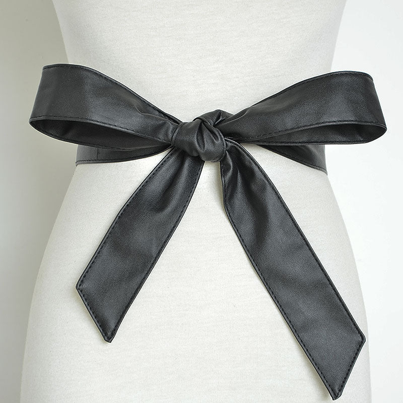 Women's Soft Ribbon Bowknot Thin Corset Clothing Belts