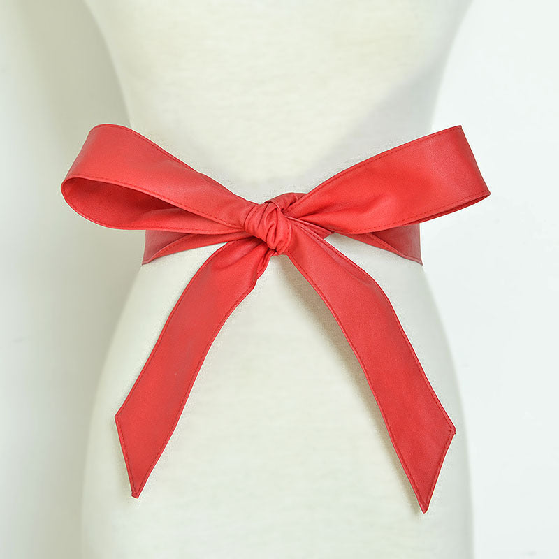 Women's Soft Ribbon Bowknot Thin Corset Clothing Belts