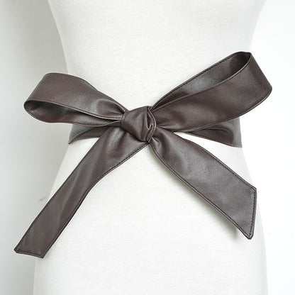 Women's Soft Ribbon Bowknot Thin Corset Clothing Belts