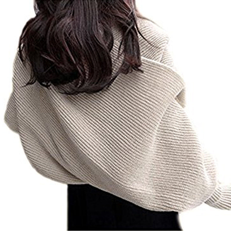 Women's Fashionable Knitted Warm Wool Shawl Monochrome Scarfs