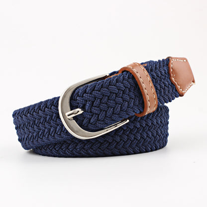 Pin Buckle Canvas Elastic Stretch Green Belts