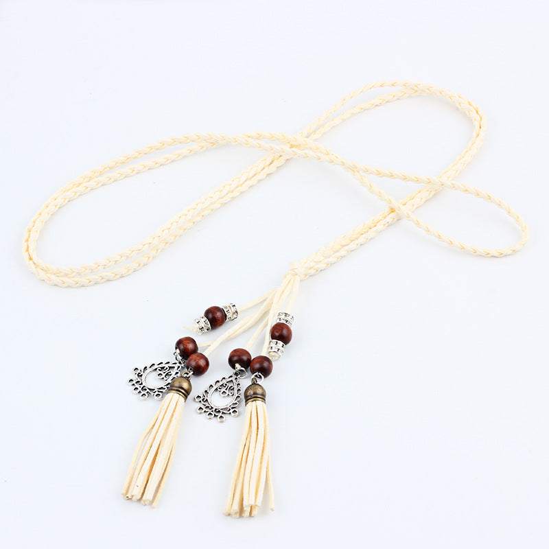 Style Hand-woven Waist Strap Skirt Accessories Tassel Belts