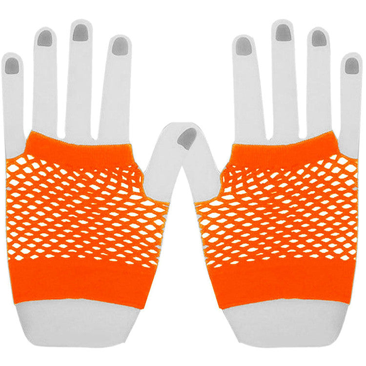 Wedding Party Half Finger Open Mesh Gloves