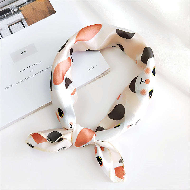 Women's Towel Silk Professional Stewardess Decorative Korean Scarfs