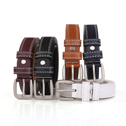 Women's Line Korean Style White Body Green Belts