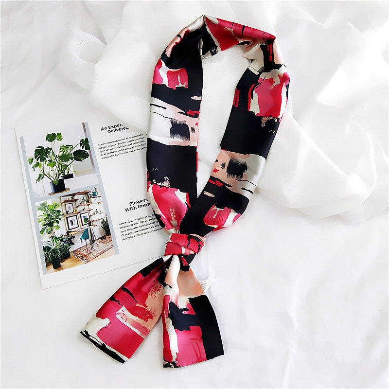 Women's Small Silk Korean Fashion Decorative Satin Scarfs