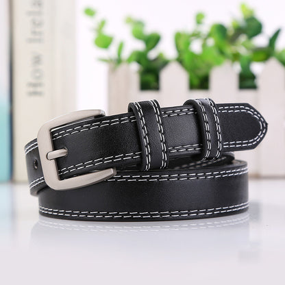 Women's Line Korean Style White Body Green Belts