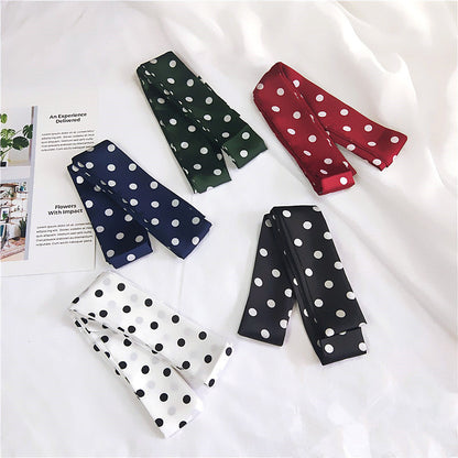 Women's Dot Lengthened Thin Narrow Autumn Summer Scarfs