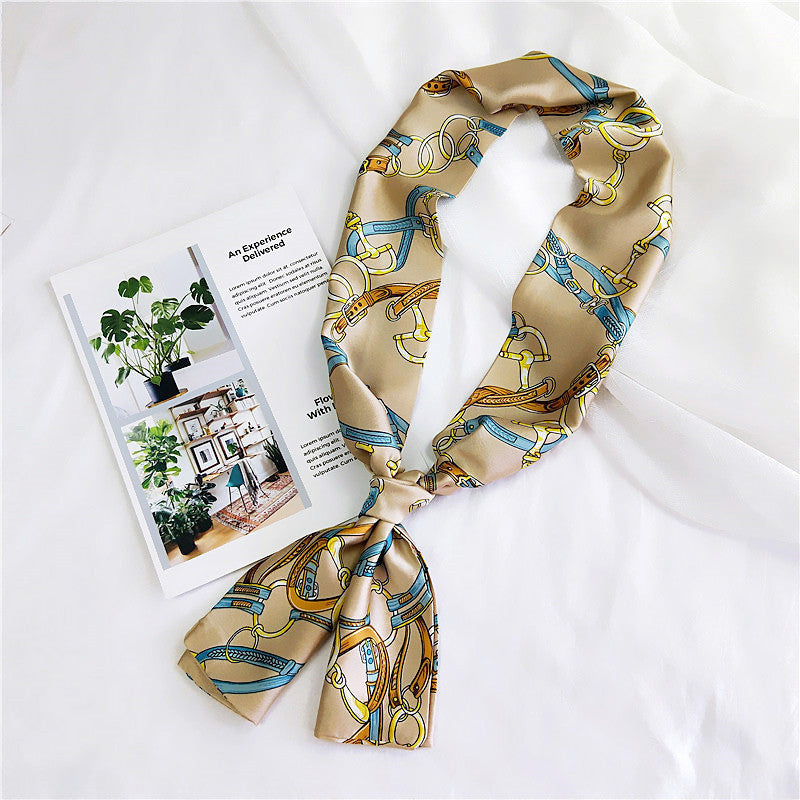 Women's Small Silk Korean Fashion Decorative Satin Scarfs