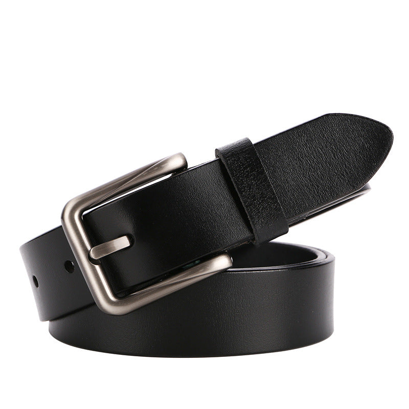 Women's Leather Pin Buckle Fashion Cowhide Pant Belts