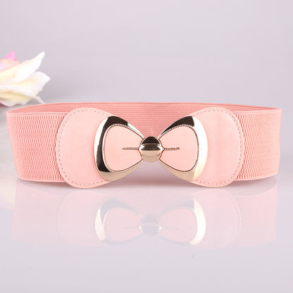 Women's Fashionable Korean Style Bow Elastic Waist Belts