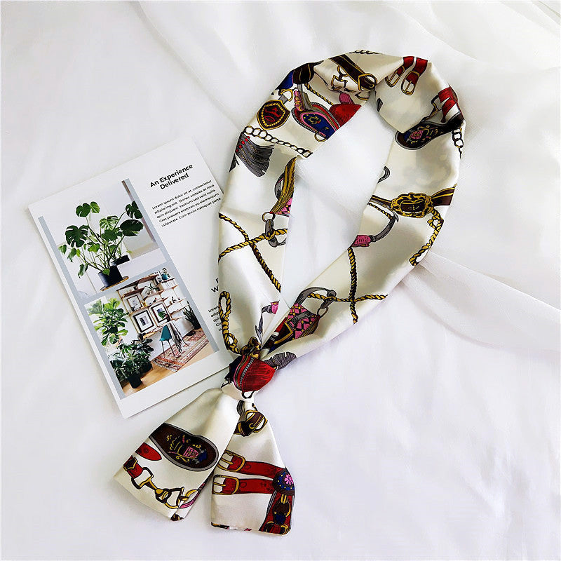 Women's Small Silk Korean Fashion Decorative Satin Scarfs