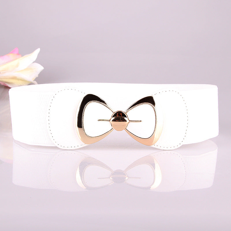 Women's Fashionable Korean Style Bow Elastic Waist Belts