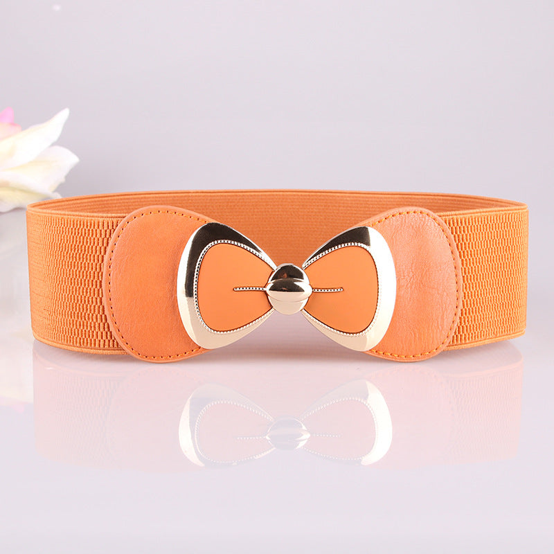 Women's Fashionable Korean Style Bow Elastic Waist Belts