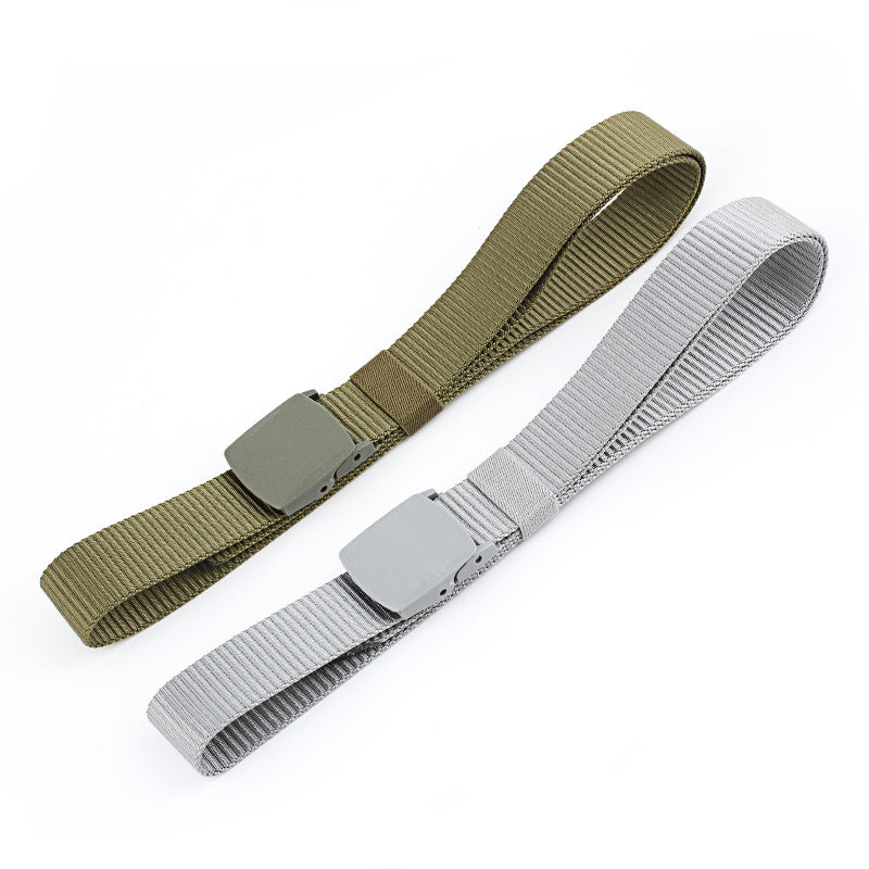 Women's & Men's Plastic Buckle Imitation Nylon Sports Canvas Wide Casual Belts