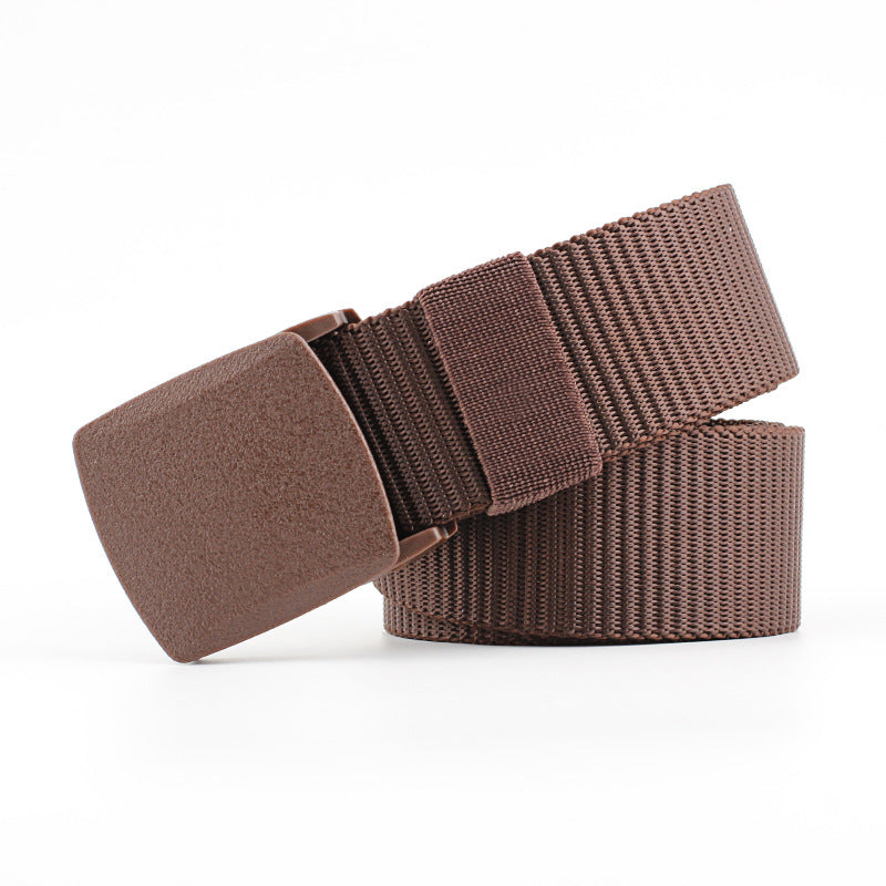 Women's & Men's Plastic Buckle Imitation Nylon Sports Canvas Wide Casual Belts