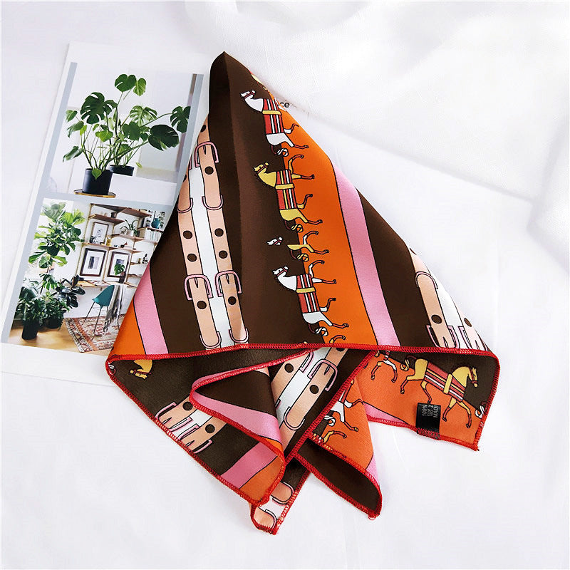 Women's Towel Silk Professional Stewardess Decorative Korean Scarfs