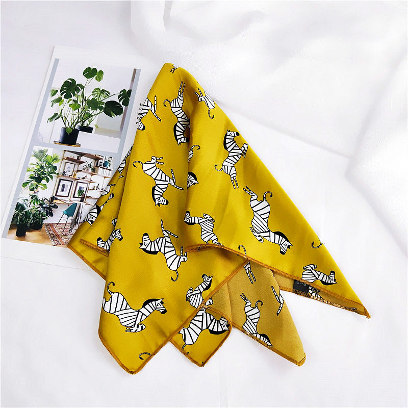 Women's Towel Silk Professional Stewardess Decorative Korean Scarfs