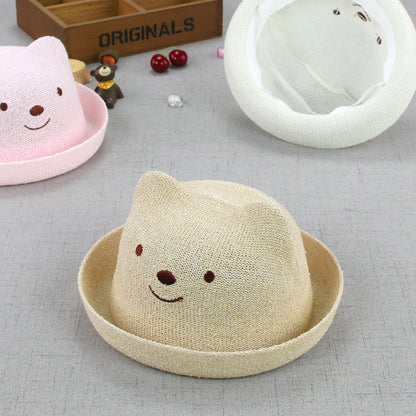 Children's Bear Styling Hat Classic Cute Basin Kids' Headwear