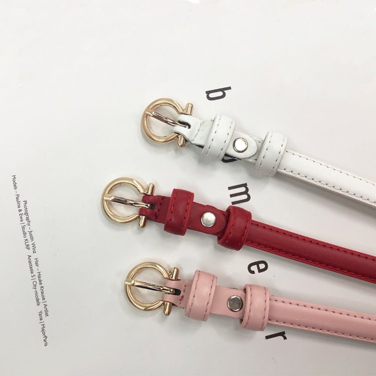 Women's Thin Simple Korean Ornament Pin Buckle Belts