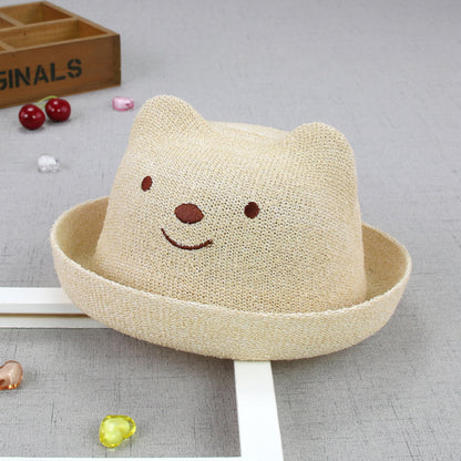 Children's Bear Styling Hat Classic Cute Basin Kids' Headwear