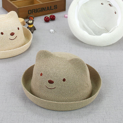 Children's Bear Styling Hat Classic Cute Basin Kids' Headwear