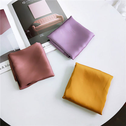 Women's Solid Color Small Square Towel Silk Scarfs