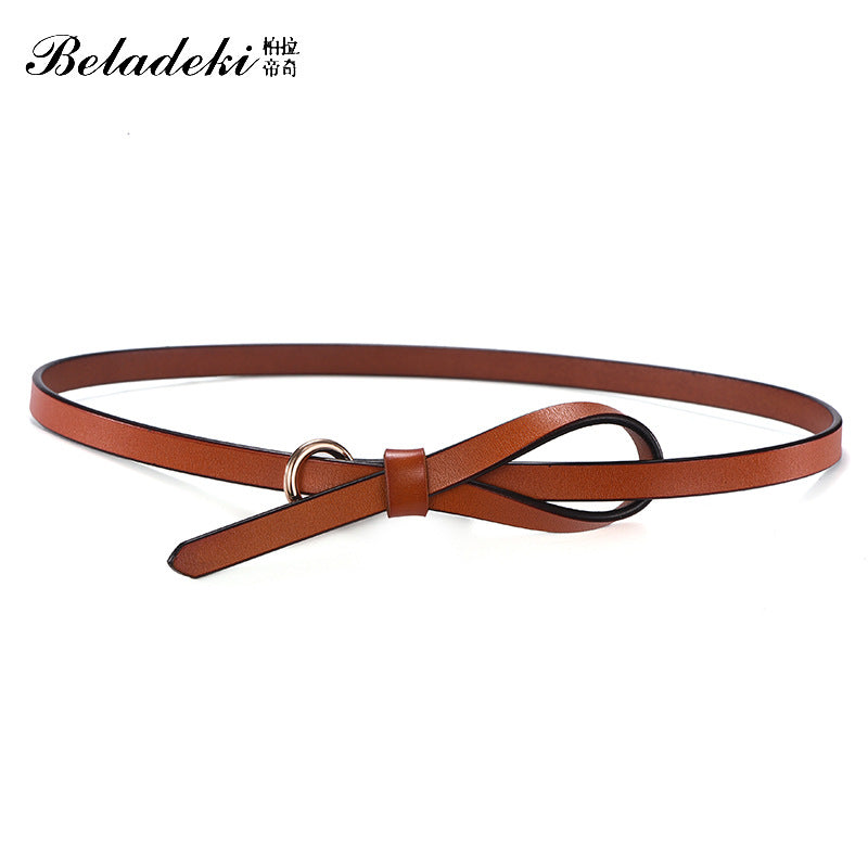 Women's Circle Fine Genuine Leather Retro Casual Belts