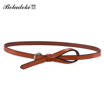 Women's Circle Fine Genuine Leather Retro Casual Belts