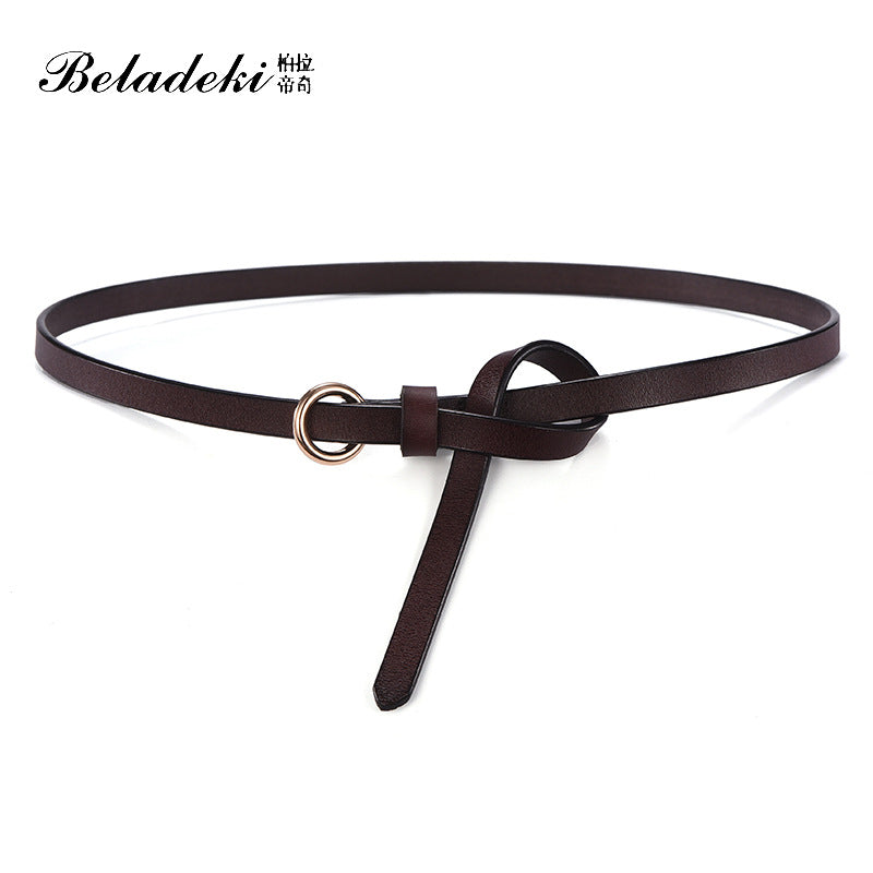 Women's Circle Fine Genuine Leather Retro Casual Belts