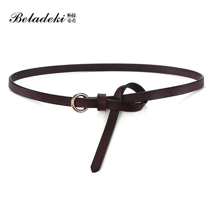 Women's Circle Fine Genuine Leather Retro Casual Belts