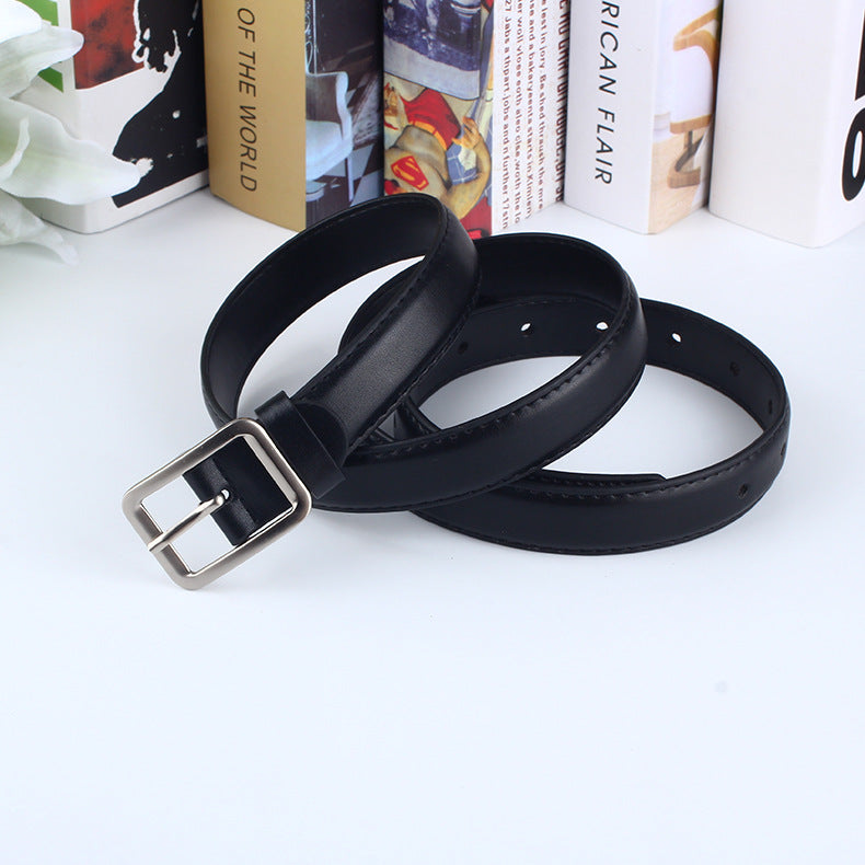 Women's Korean Simple Round Buckle Personality Pant Belts