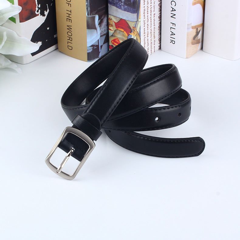 Women's Korean Simple Round Buckle Personality Pant Belts