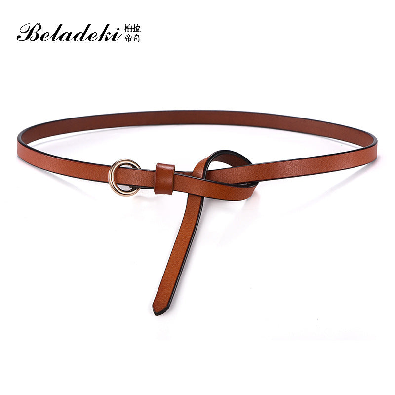 Women's Circle Fine Genuine Leather Retro Casual Belts