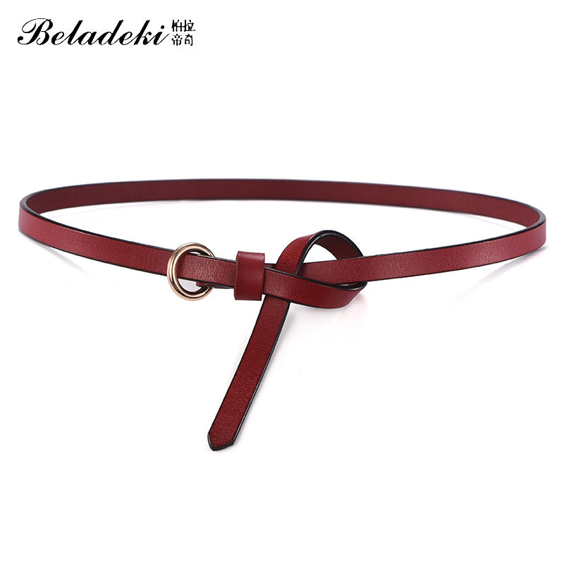 Women's Circle Fine Genuine Leather Retro Casual Belts