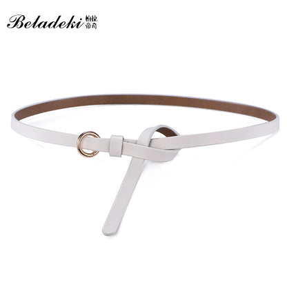 Women's Circle Fine Genuine Leather Retro Casual Belts