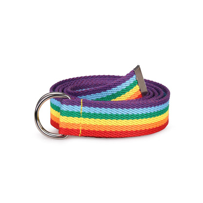 Women's Korean Style Double Buckle Colorful Ribbon Belts