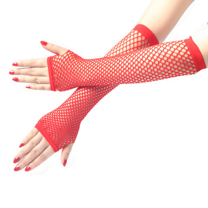 Coarse Mesh Fishnet Stretch Sexy Sleeve Gloves