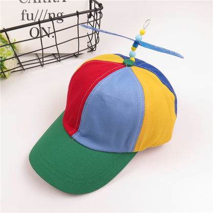 Children's Propeller Bamboo Dragonfly Hat Fashion Boys Outdoor Kids' Headwear