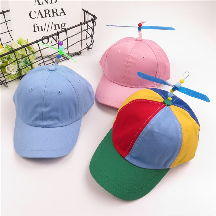 Children's Propeller Bamboo Dragonfly Hat Fashion Boys Outdoor Kids' Headwear