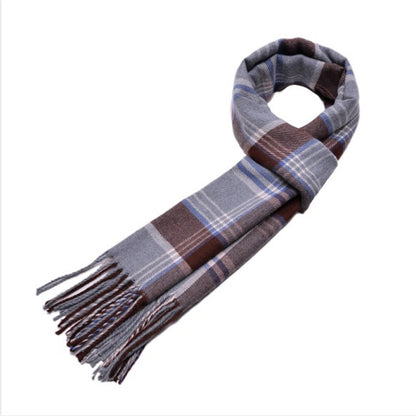 Men's Winter Gift Thick British Plaid Warm Scarfs