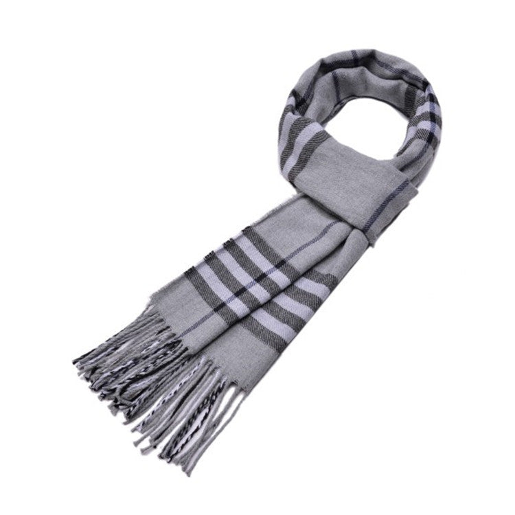 Men's Winter Gift Thick British Plaid Warm Scarfs