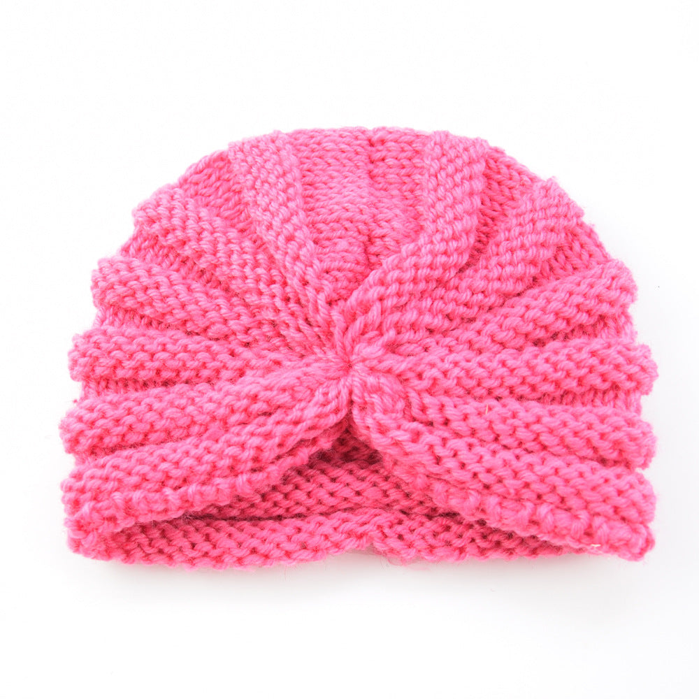 Children's Wool Indian Hat Knitted Warm Bag Kids' Headwear