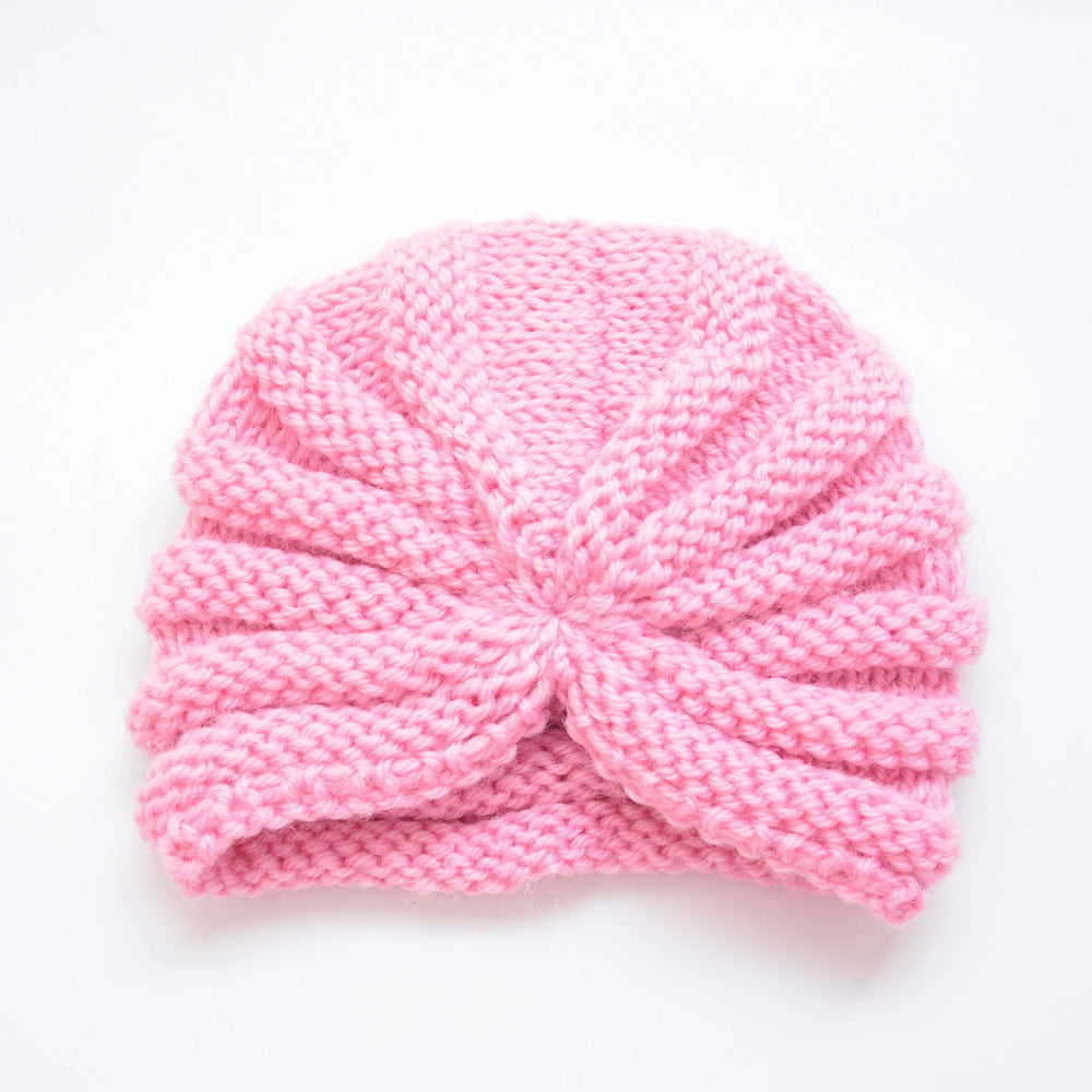 Children's Wool Indian Hat Knitted Warm Bag Kids' Headwear