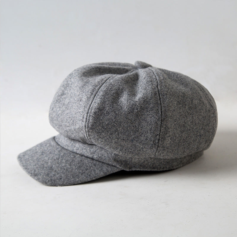 Women's Woolen Beret Casual Peaked Korean Style Hats & Caps