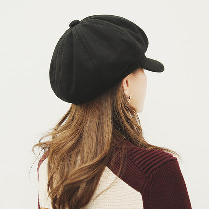 Women's Woolen Beret Casual Peaked Korean Style Hats & Caps