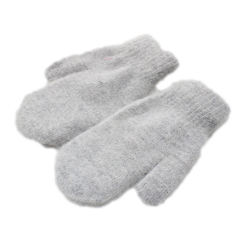 Women's Winter Thickened Plush Wool Warm Cute Gloves