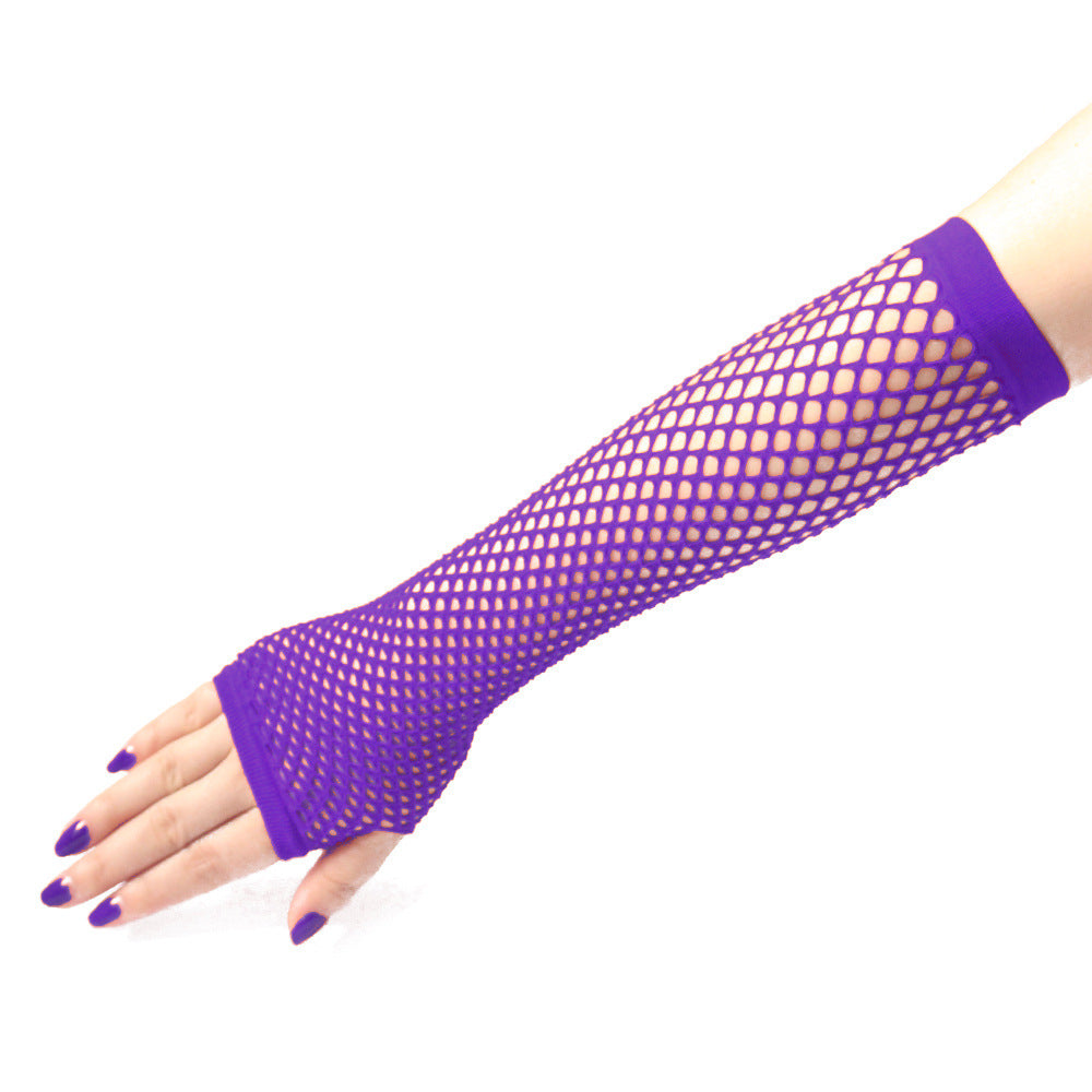 Coarse Mesh Fishnet Stretch Sexy Sleeve Gloves