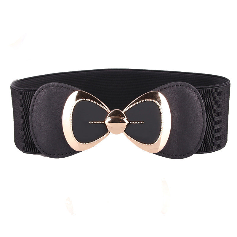 Women's Fashionable Korean Style Bow Elastic Waist Belts