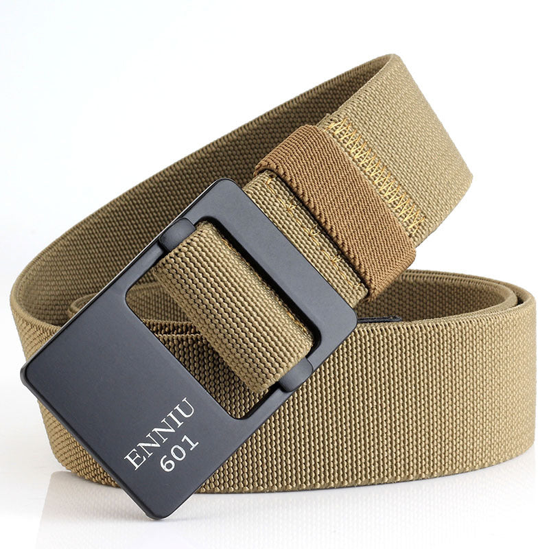 Men's Elastic Stretch Knitted Outdoor Casual Alloy Belts